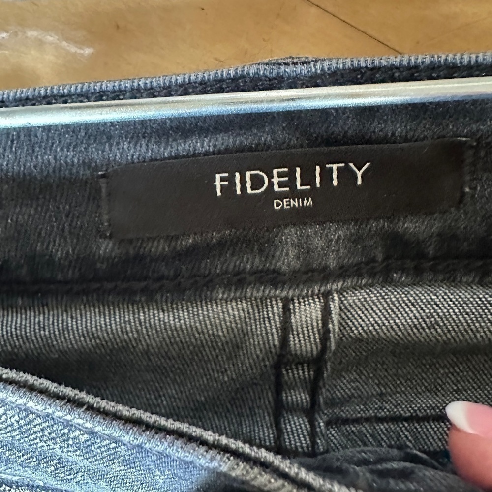 Anthropologie Fidelity Denim Juniper Flare Crop Shine Jean, 32. Pg1225 - Picture 9 of 11